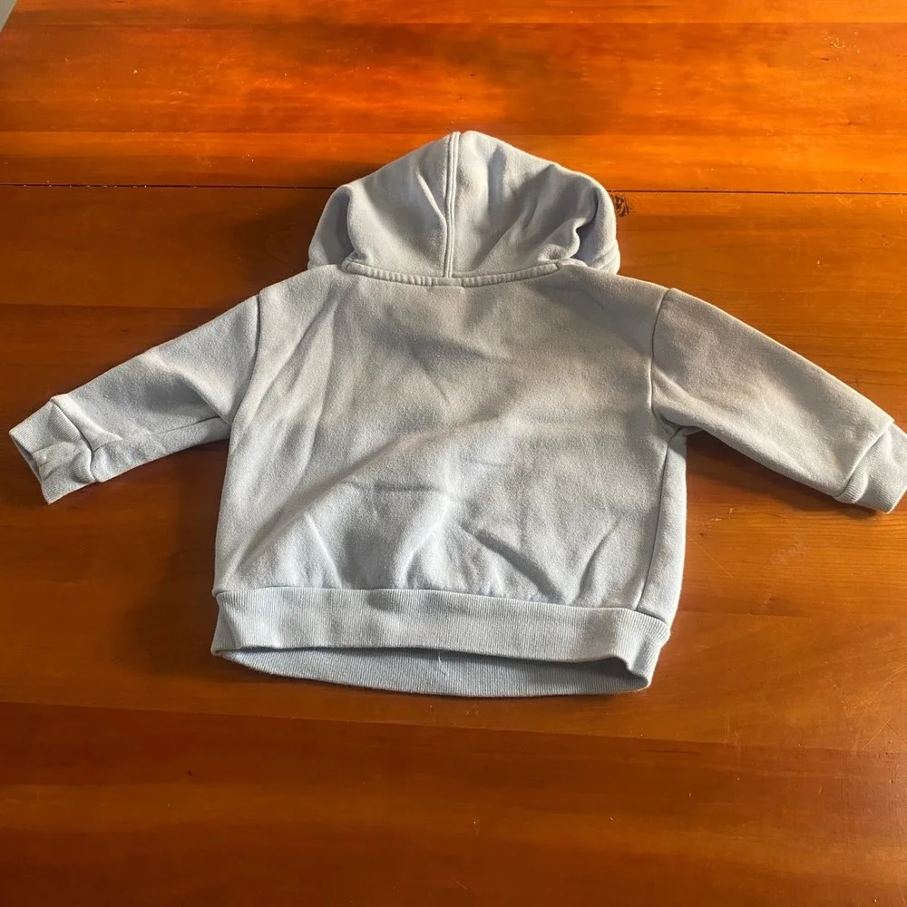 Gap‎ Hoodie Kids Blue Rainbow Graphic Pullover Fleece SIZE 12-18 Months